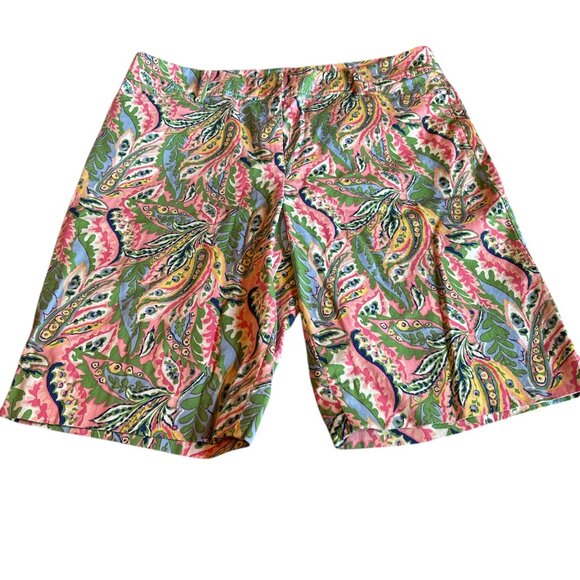 Croft&Barrow Pink Pull Over Top Size Large Talbot Paisley Bermuda Shorts Size 8 - Picture 9 of 15